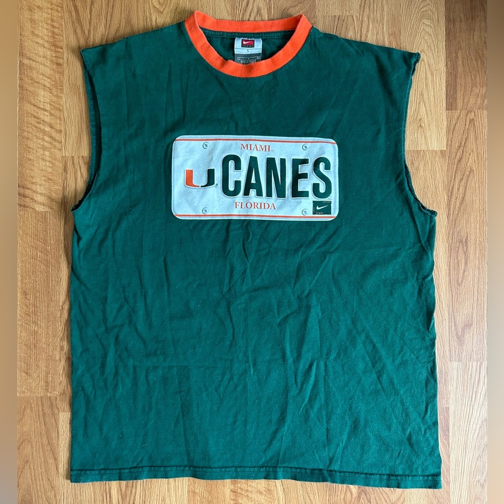 Vintage NIKE EDITION MIAMI HURRICANES UNIVERSITY OF MIAMI JERSEY/ TANK
